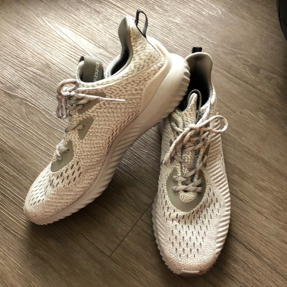 White Adidas Alpha Bounce